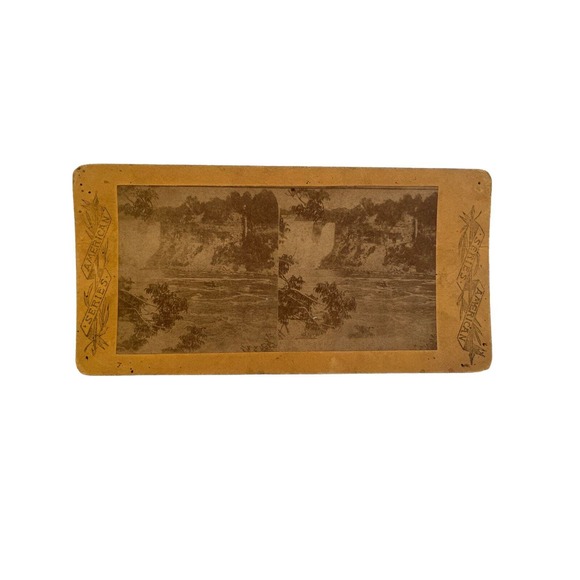 Antique Stereoscope Stereograph Real Photo Card BW Series American Waterfalls - Picture 2 of 5